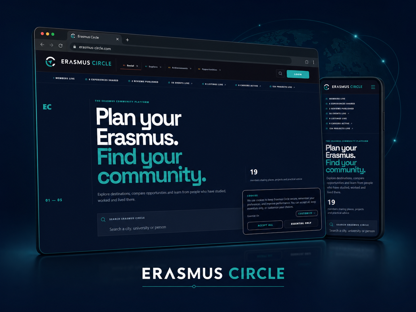 Erasmus Circle project interface